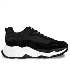 Uomo GUIDOMAGGI Sneakers>Giant Cougar - Chunky Sneakers con rialzo in Mix Pelle/Tessuto Da 6 cm a 11 cm più alto