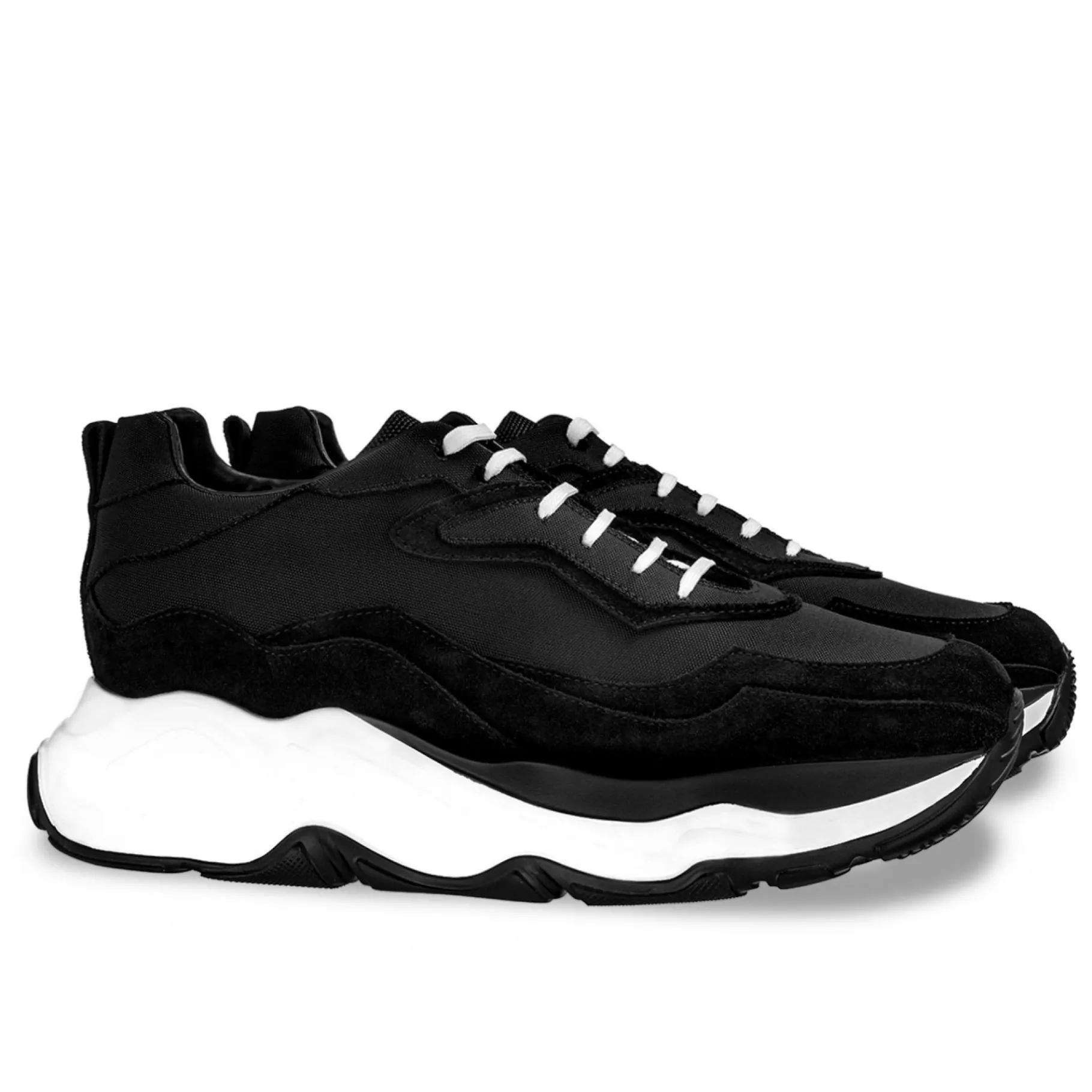 giant_cougar__chunky_snea_4.webp Uomo GUIDOMAGGI Sneakers>Giant Cougar - Chunky Sneakers con rialzo in Mix Pelle/Tessuto Da 6 cm a 11 cm più alto