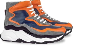 Uomo GUIDOMAGGI Sneakers>Giant Flamingo - Chunky Sneakers in Mix Pelle fino a 12,5 cm più alto