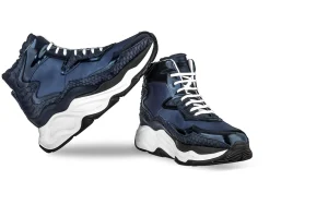 Uomo GUIDOMAGGI Scarpe In Pelle Esotica | Sneakers>Giant Lizard - chunky sneakers in Mix Pelle Da 6 cm a 12.5 cm più alto