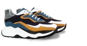 Uomo GUIDOMAGGI Sneakers>Giant Piranha - Chunky Sneakers con rialzo in Mix Pelle/Tessuto Da 6 cm a 11 cm più alto