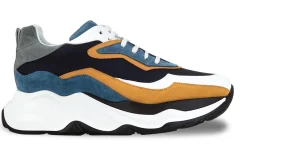 Uomo GUIDOMAGGI Sneakers>Giant Piranha - Chunky Sneakers con rialzo in Mix Pelle/Tessuto Da 6 cm a 11 cm più alto