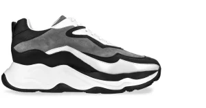 Uomo GUIDOMAGGI Sneakers>Giant Shark - Chunky Sneakers in Mix Pelle Da 6 cm a 11 cm più alto