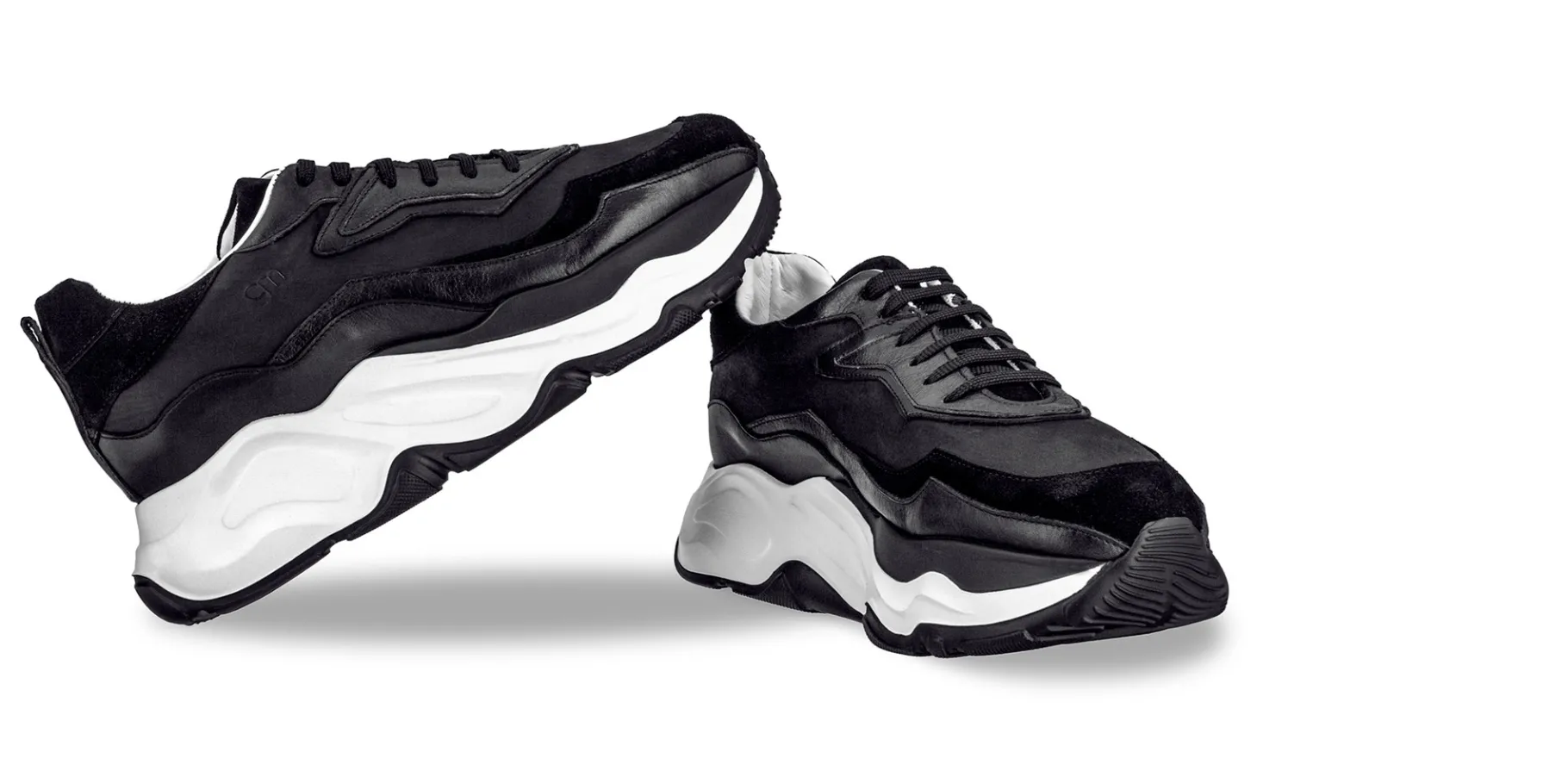 giant_spider__chunky_snea_5.webp Uomo GUIDOMAGGI Sneakers>Giant Spider - chunky sneakers in Mix Pelle Da 6 cm a 11 cm più alto