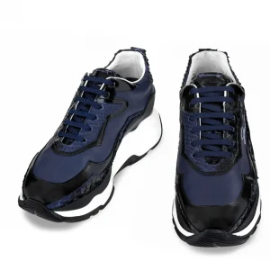 Uomo GUIDOMAGGI Scarpe In Pelle Esotica | Sneakers>Giant Viper - Chunky Sneakers in Mix Pelle Da 6 cm a 11 cm più alto