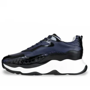 Uomo GUIDOMAGGI Scarpe In Pelle Esotica | Sneakers>Giant Viper - Chunky Sneakers in Mix Pelle Da 6 cm a 11 cm più alto