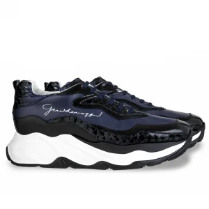 Uomo GUIDOMAGGI Scarpe In Pelle Esotica | Sneakers>Giant Viper - Chunky Sneakers in Mix Pelle Da 6 cm a 11 cm più alto