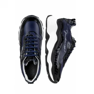 Uomo GUIDOMAGGI Scarpe In Pelle Esotica | Sneakers>Giant Viper - Chunky Sneakers in Mix Pelle Da 6 cm a 11 cm più alto