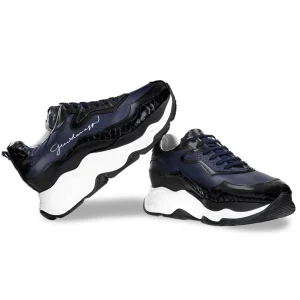 Uomo GUIDOMAGGI Scarpe In Pelle Esotica | Sneakers>Giant Viper - Chunky Sneakers in Mix Pelle Da 6 cm a 11 cm più alto