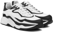 Uomo GUIDOMAGGI Sneakers>Giant Zebra - Chunky Sneakers con rialzo in Pelle Pieno Fiore Da 6 cm a 11 cm più alto