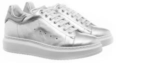 Donna GUIDOMAGGI Scarpe Donna | Sneakers>Ginza - Sneakers con rialzo in Pelle Pieno Fiore da 6 a 8 cm più alto
