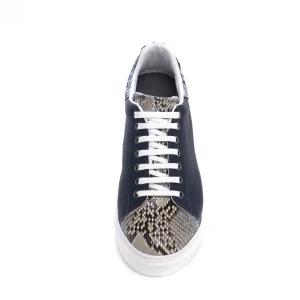 Uomo GUIDOMAGGI Scarpe In Pelle Esotica | Sneakers>Guadalupa - sneakers con rialzo in Mix Pelle/Tessuto fino a 8 cm più alto