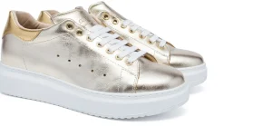 Donna GUIDOMAGGI Scarpe Donna>Guangzhou - Sneakers con rialzo in Pelle Pieno Fiore fino a 6,5 cm più alto