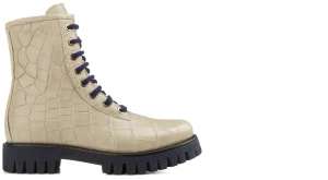 Uomo GUIDOMAGGI Scarpe In Pelle Esotica>Hail - Stivali da uomo con rialzo interno in Pelle Coccodrillo da 6 a 10 cm