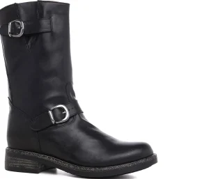 Donna GUIDOMAGGI Scarpe Donna | Stivali>Hamburg - Stivali  con rialzo in Pelle Pieno Fiore da 6 a 10 cm più alto