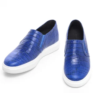 Uomo GUIDOMAGGI Slip-on>Hamptons - Slip-On con rialzo interno in Pelle Pieno Fiore Coccodrillo da 6 a 8 cm più alto