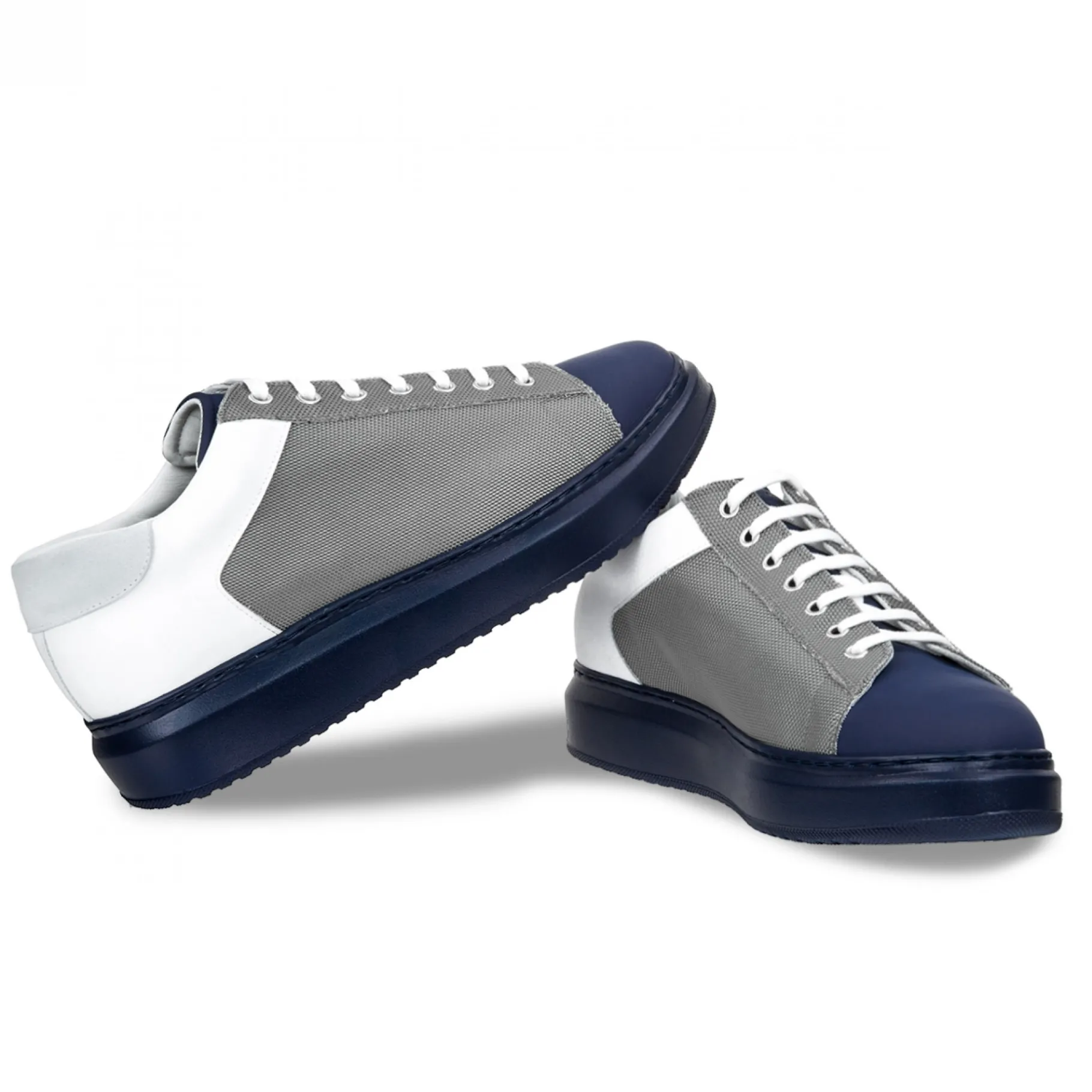 hydra__sneakers_con_rialz_5.webp Uomo GUIDOMAGGI Sneakers>Hydra - sneakers con rialzo in Mix Pelle/Tessuto da 6 a 8 cm più alto