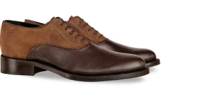 Uomo GUIDOMAGGI Cucitura Goodyear | Stringate>Imola -classica Oxford con rialzo personalizzabile in pelle marronefino a 8 cm più alto