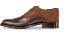 Uomo GUIDOMAGGI Cucitura Goodyear | Stringate>Imola -classica Oxford con rialzo personalizzabile in pelle marronefino a 8 cm più alto