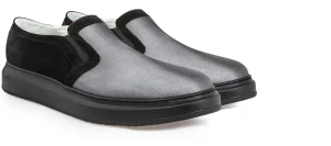 Uomo GUIDOMAGGI Slip-on>Incheon -slipon con rialzo in Mix Pelle/Tessuto fino a 6 cm più alto