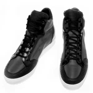 Uomo GUIDOMAGGI Scarpe In Pelle Esotica | Sneakers>Indonesia - Sneakers Esotiche casual con rialzo interno  in Mix Pelle da 6 a 10 cm più alto