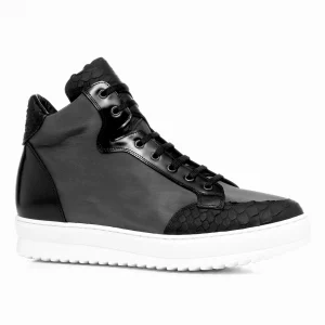 Uomo GUIDOMAGGI Scarpe In Pelle Esotica | Sneakers>Indonesia - Sneakers Esotiche casual con rialzo interno  in Mix Pelle da 6 a 10 cm più alto