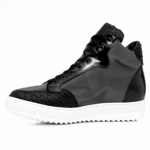 Uomo GUIDOMAGGI Scarpe In Pelle Esotica | Sneakers>Indonesia - Sneakers Esotiche casual con rialzo interno  in Mix Pelle da 6 a 10 cm più alto