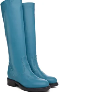 Donna GUIDOMAGGI Scarpe Donna>Jasmine Turquoise -stivali con rialzo in Pelle Da 6 a 8 cm più alto