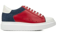 Uomo GUIDOMAGGI Sneakers>Karpathos - sneakers con rialzo in Mix Pelle/Tessuto da 6 a 8 cm più alto