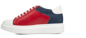Uomo GUIDOMAGGI Sneakers>Karpathos - sneakers con rialzo in Mix Pelle/Tessuto da 6 a 8 cm più alto