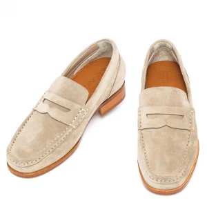 Uomo GUIDOMAGGI Penny Loafers>Kazakistan - Mocassini con rialzo interno in Pelle Scamosciato Fino a 8 cm più alto