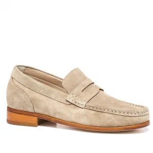 Uomo GUIDOMAGGI Penny Loafers>Kazakistan - Mocassini con rialzo interno in Pelle Scamosciato Fino a 8 cm più alto