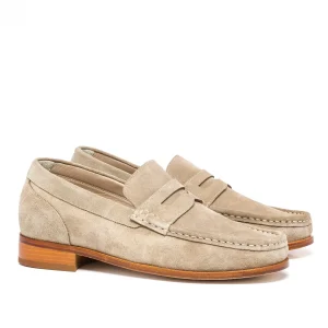 Uomo GUIDOMAGGI Penny Loafers>Kazakistan - Mocassini con rialzo interno in Pelle Scamosciato Fino a 8 cm più alto