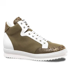 Uomo GUIDOMAGGI Scarpe In Pelle Esotica | Sneakers>Kenya - Sneakers con rialzo in Mix Pelle da 6 a 10 cm più alto