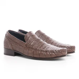 Uomo GUIDOMAGGI Scarpe In Pelle Esotica>Khartoum - Mocassini Esotiche scarpe con rialzo in Pelle Coccodrillo Fino a 6.5 cm più alto