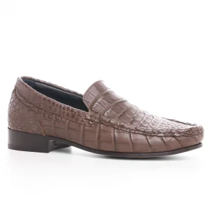 Uomo GUIDOMAGGI Scarpe In Pelle Esotica>Khartoum - Mocassini Esotiche scarpe con rialzo in Pelle Coccodrillo Fino a 6.5 cm più alto