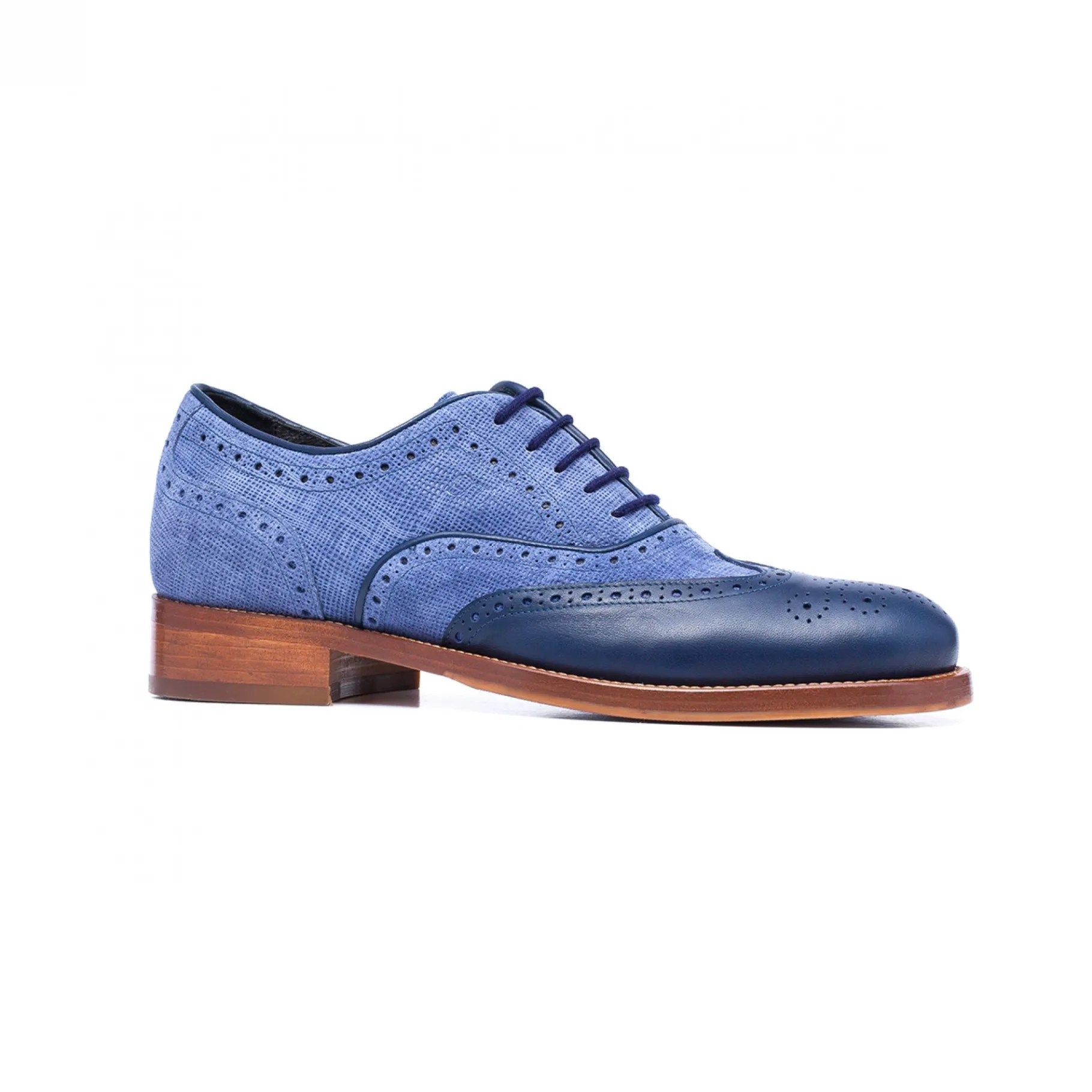 leicester__classiche_scar_1.webp Uomo GUIDOMAGGI Stringate>Leicester - Classiche scarpe rialzate in Mix Pelle/Tessuto da 6 a 8 cm più alto