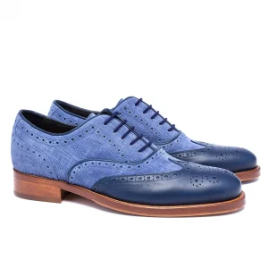 Uomo GUIDOMAGGI Stringate>Leicester - Classiche scarpe rialzate in Mix Pelle/Tessuto da 6 a 8 cm più alto