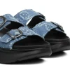 Uomo GUIDOMAGGI Sandali>Mosquito Bay - Sandalo con rialzo in Tessuto di Jeans fino a 6 cm più alto