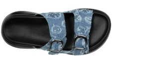 Uomo GUIDOMAGGI Sandali>Mosquito Bay - Sandalo con rialzo in Tessuto di Jeans fino a 6 cm più alto