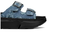 Uomo GUIDOMAGGI Sandali>Mosquito Bay - Sandalo con rialzo in Tessuto di Jeans fino a 6 cm più alto