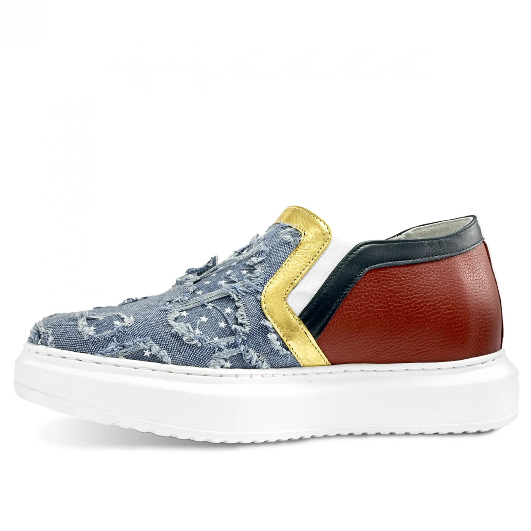 mundial__sneakers_con_ria_2.webp Uomo GUIDOMAGGI Slip-on>Mundial - sneakers con rialzo in Mix Pelle/Tessuto fino a 6.5 cm più alto