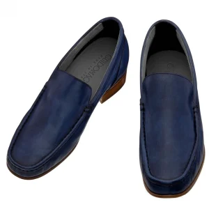 Uomo GUIDOMAGGI Classici>Murano - Mocassini scarpe rialzanti in Pelle Pieno Fiore da 6 a 8 cm più alto