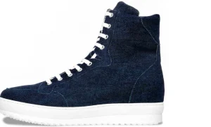 Uomo GUIDOMAGGI Sneakers>Nimes - Scarpe con rialzo denim in Tessuto Da 7 cm a 11 cm più alto