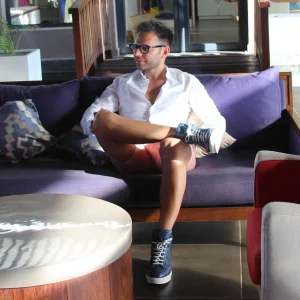 Uomo GUIDOMAGGI Scarpe In Pelle Esotica | Sneakers>NY - Sneakers Esotiche da uomo con rialzo interno in Pelle di Coccodrillo Esotico Fino a 10 cm più alto
