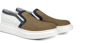 Uomo GUIDOMAGGI Slip-on>Oahu - scarpe con rialzo in Mix Pelle/Tessuto fino a 6 cm più alto