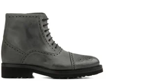 Uomo GUIDOMAGGI Polacchine>Oakville - Polacchini con rialzo da uomo in Pelle Effetto Vintage da 6 a 10 cm più alto