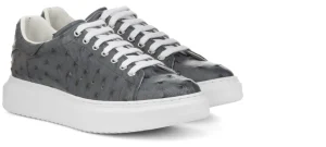 Uomo GUIDOMAGGI Scarpe In Pelle Esotica | Sneakers>Ocala - Sneakers rialzanti da uomo in Pelle di Struzzo da 6 a 8 cm più alto