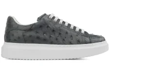 Uomo GUIDOMAGGI Scarpe In Pelle Esotica | Sneakers>Ocala - Sneakers rialzanti da uomo in Pelle di Struzzo da 6 a 8 cm più alto