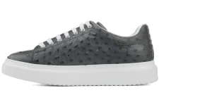 Uomo GUIDOMAGGI Scarpe In Pelle Esotica | Sneakers>Ocala - Sneakers rialzanti da uomo in Pelle di Struzzo da 6 a 8 cm più alto